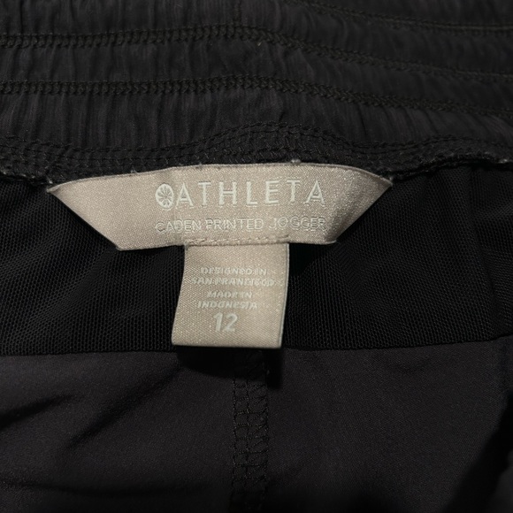 Athleta Camden Printed Jogger Pant Black Moire Style 486205 Size 12 - Picture 6 of 6